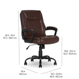 Amazon Basics Classic Puresoft PU Padded Mid-Back Office Chair with Armrest