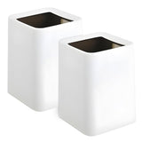 2 Pack Square Modern Trash Can Bedroom, 3Gal/12L Bathroom Trash Can