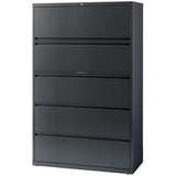 Pemberly Row 42-in Wide Metal 5 Drawer Lateral Filing Cabinet