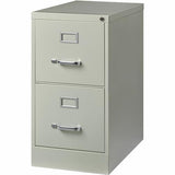 2-Drawer Vertical File with Lock, 15 by 25 by 28-3/8-Inch, Light Gray
