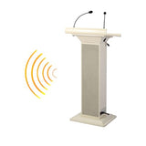 Podium Stand with Speaker and Microphone, Pulpit Podium with Microphone Speakers