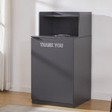 Trash Can Cabinet, Commercial Trash Cans 32 Gallon Wooden Trash Can and Garbage Receptacle with Tray Holder, Door