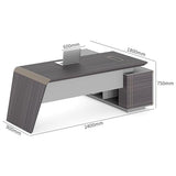 LSIGHTUS Office Table Wood Office Desk with File Drawers, Modern Large Executive Office Desk