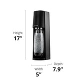 SodaStream - Terra Sparkling Water Maker | VALUE BUNDLE | CQC CO2 system | Includes 2x CO2 Cylinders, 3x 32 Fl Oz Dishwasher Safe Bottles, 2x Bubly Flavor Drops | Combine with Pepsi Flavors | Black