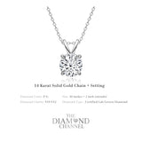 The Diamond Channel Certified LAB GROWN 0.25-4.00ct Diamond Necklace for Women