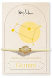 By Lilla Zodiac Bracelet Hair Ties for Women – Hair Tie Bracelet with Gold Accents - Boho Jewelry for Wrist and Ponytail (Gemini)