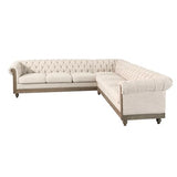 Merax Chesterfield Sofa, Retro Upholstered 6 Seater Rolled Arm
