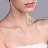 The Diamond Deal .25-1.00 Carat Round Brilliant Solitaire IGI Certifed Lab-Grown Diamond Solitaire Pendant Necklace