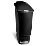 simplehuman 40 Liter / 10.6 Gallon Slim Kitchen Step Trash Can With Secure Slide Lock