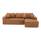 108-Inch Oversized Sectional Cloud Couch L-Shaped Right Facing Boneless Sofa W/Tufted Deep Seat & Chaise Lounge