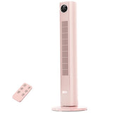 Antarctic Star Tower Fan Portable Floor Fans 85°Oscillating Fan Quiet Cooling 12H Timer Remote Control Standing Bladeless Electric 3 Wind Speeds 4 Modes Bedroom Office,36 inch, Pink