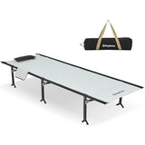 KingCamp Camping Cots for Adults, 1000D Cationic Oxford Heavy Duty Folding Cot, Extra Wide 28" Ultralight Portable Sleeping Bed for Tent, Office Nap, Travel, Supports 441 lbs with 7075 Aluminum Frame