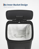 Large Garbage Can for Kitchen, Rustproof Step-on Kitchen Metal Trash Bin with Liner Rim, Rear Handle, Soft Close Plastic Lid