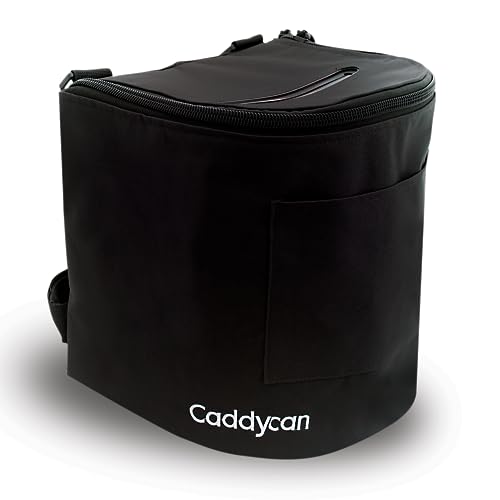 Caddycan Auto - Car Trash Can with Lid | Compact, Durable Multipurpose Trash Bin and Organizer for Car, Commuting, Adventures | Utility Pockets and 100% Leak-Proof | Ideal Car Accessories Caddycan