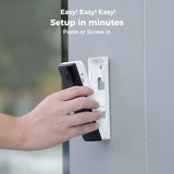 Home Surveillance Wireless Video Doorbell with Chime, Battery, Waterproof, Audible Alarm Easy to Setup,2.4GHz Wi-Fi, Human Detection