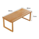 AQWASYUTER Office Computer Desk Living Room Large Long Desk Study Solid Wood Table