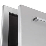 Atatod Pull-Out Trash Drawer Stainless Steel Outdoor Kitchen Trash Drawer Storage (W/handle-17x23x16)