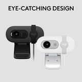 Logitech Brio 101 Full HD 1080p Webcam for Meetings, Streaming, Desktop, Laptop, PC - Built-in Mic, Shutter, USB-A,-Black