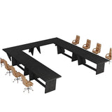 Tribesigns 14-16 People Conference Table, 12 FT Large Rectangular Meeting Seminar Table