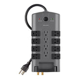 Belkin Surge Protector w/ 8 Rotating & 4 Standard Outlets (Pack of 5) - 8ft Sturdy Extension Cord with Flat Pivot Plug for Home, Office, Travel, & Desktop - Power Strip - 4320 Joules
