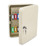 Flexzion Key Box Wall Mount with Code, Key Cabinet with 60 Key Holder Organizer Locker Case