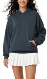 ODODOS Women's Modal Soft Oversized Hoodies Long Sleeve Hooded Sweatshirts Pullover Top with Kangaroo Pocket, Navy, Large