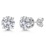 Gem Stone King 14K Gold Lab Diamond Stud Earrings