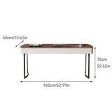 ZUZUZ Computer Desk 160cm Walnut Modern Home Living Room Furniture