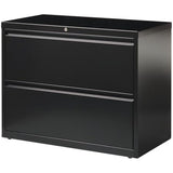 Hirsh 36-in Wide HL8000 Series Metal 2 Drawer Lateral File Cabinet Black