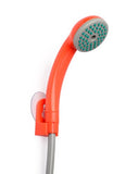 Ivation Portable Outdoor Shower, Battery Powered - Compact Handheld Rechargeable Camping Showerhead - Pumps Water from Bucket Into Steady, Gentle Shower Stream