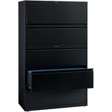 Pemberly Row 42-in Wide Metal Lateral Filing Cabinet, Black Powder Coat Finish