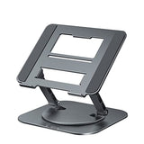 QERTYHJK Laptop Stand 360° Rotatable Notebook Holder Liftable Aluminum