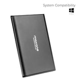 Maxone 500GB Ultra Slim Portable External Hard Drive HDD USB 3.0 Compatible with PC