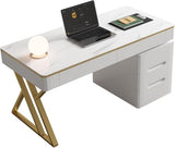 Dongge Wooden Computer Office Desk with Drawers for Home Office