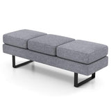 Waiting Room Chairs, Guest Chair with 660 Lbs Weight Capacity, 3 Seats Upholstered Reception Bench for Office