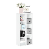 Furinno LUDER Book Shelf, 7-Cube Bookshelf, Bookcase with Open Shelves