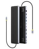 Laptop Docking Station Stand, 12 in 1 Triple 4K Display HDMI/DP, 10Gbps USB A/C Fast Data, PD 100W, Ethernet