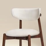 CHUN YI Dining Chairs Set of 6, Wooden Dining Room Chairs with Ergonomic Curved Back