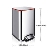 Trash Can Waste Bins Trash Can Stainless Steel Metal Trash Can with Lid