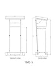 FixtureDisplays® Wood Podium with Frost Acrylic Front Panel