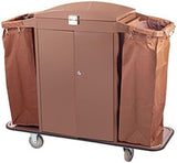 Heavy-Du Rolling Service Cart for Hotel & Commercial Laundry - Versatile Sto Trolley, Linen Basket on Wheels, Ideal for Cleaning & nizat