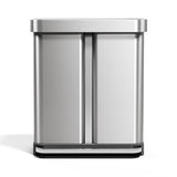 simplehuman 58 Liter / 15.3 Gallon Rectangular Dual Compartment Recycling Step