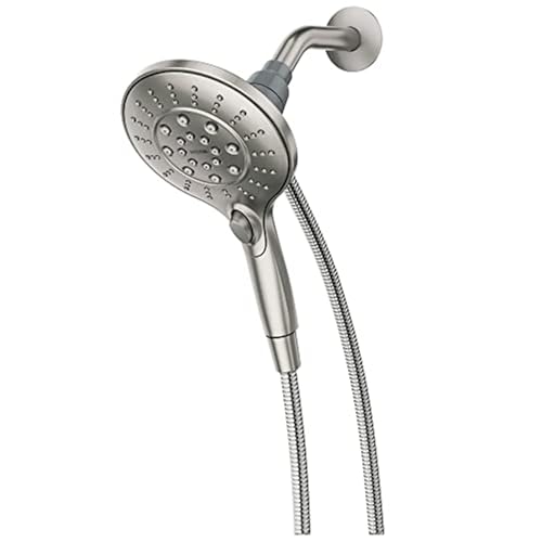Resist Brushed Nickel Magnetix Six-Function 5.5-Inch Handheld Showerhead Moen