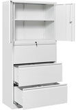 SISESOL 3 Drawer Lateral File Cabinet with Lock and Shelf