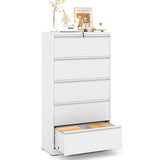 5 Drawer File Cabinet,Metal Lateral Filing Cabinet with Lock