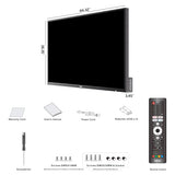 SYLVOX 75'' Outdoor Google TV Waterproof 4K QLED Television, Built-in Chromecast Voice Assistant 15W Stereo Surround SYLVOX