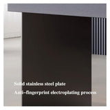 zhongxlla Standing Desk, Modern Smoky Color Executive Desk with Drawers
