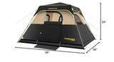 FanttikOutdoor Zeta C4 Pro Camping Tent 4 Person Instant Cabin Tent Setup in 60 Seconds with Rainfly & Windproof Portable with Carry Bag for Family Camping & Hiking, Upgraded Ventilation, Navy Blue
