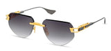 Brand: Dita Dita GRAND-IMPERYN DT DTS164 A-01 Yellow Gold/Black Iron Metal Rimless Sunglasses