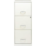 Scranton & Co 18" Deep 3 Drawer Metal Vertical Filing Cabinet